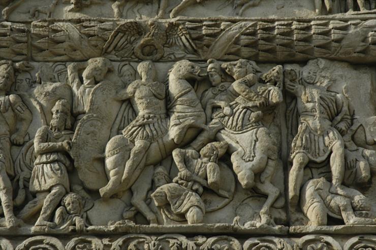 Rzym starożytny - wojsko rzymskie - obrazy - Arch-of-Galerius-1. Bitwa o Satlę 298 r.jpg