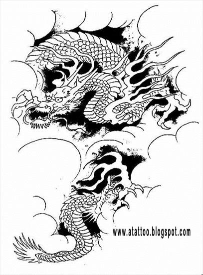Wzory tatuaży  - 9 trace dragon.jpg