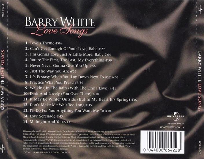 Barry White - Love Songs - 2003 - Barry White - Love Songs - back.jpg