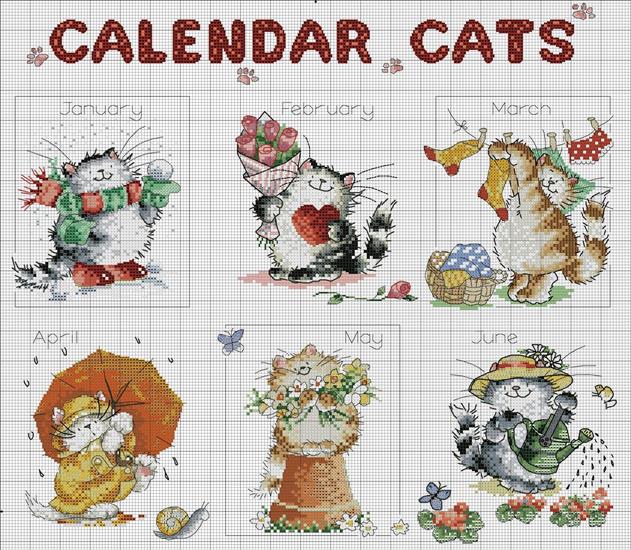 pory roku i kalendarze - kalendarz z kotkami 1.jpg