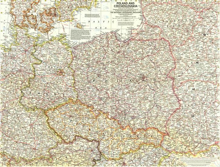 Mapy - National Geographic - Polska i Czechoslowacja 1958.jpg