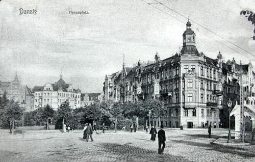 Gdańsk przedwojenny - Plac Hanzy Danzig - Hansaplatz1.jpg