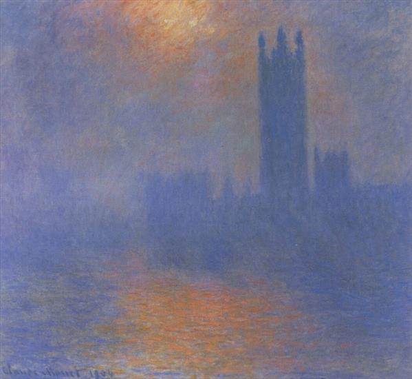 Obrazy - 241. Houses of Parliament, Effects of Sunlight in the Fog 1900-1901.jpg