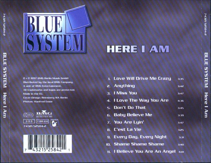  Blue System - Blue System - 1997 - Here I Am - Back.jpg