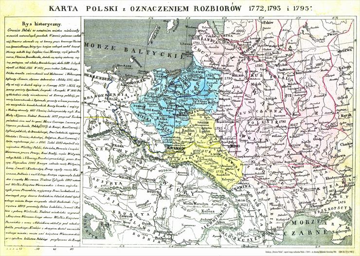 STARE mapy Polski - 1844 Mapa rozbiorów Polski z .jpg