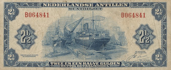 Netherlands Antilles - NetherlandsAntillesPA1-2nOneHalfGulden-1964_f.jpg