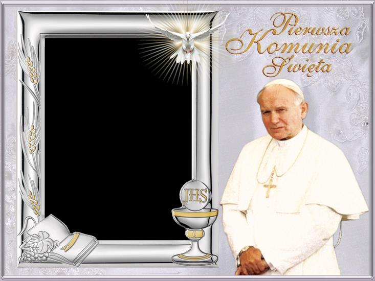 Ramki z Papieżem Janem Pawłem II - Ramka Komunia Św_0120.png