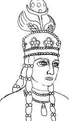 Persja Sasanidów - obrazy - Puran_Dokht_Imaginary_PortraitKsiężniczka Buran 630 - 631 n.e..jpg