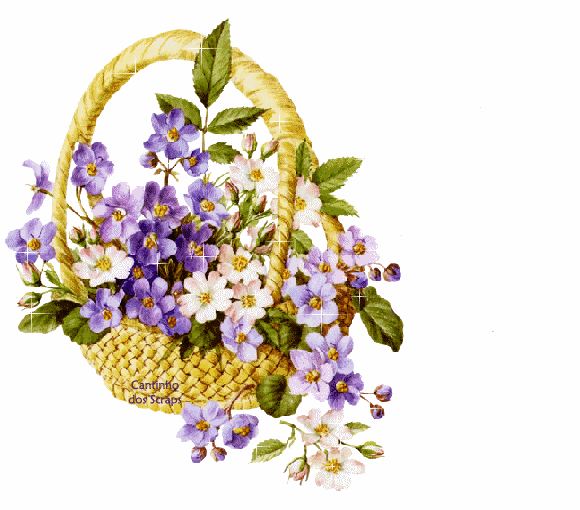 KWIATY - GIFY - kwiaty koszyk fioletowe migajace999.gif