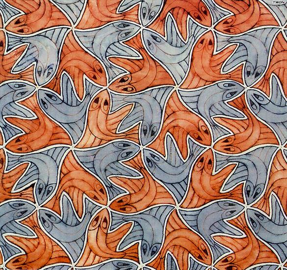 Escher, M. C 1898-1972 - escher2-185_twon_Symmetry-Watercolor-94-Fish.jpg