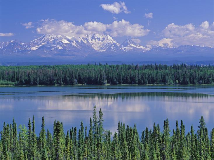 Krajobrazy - Willow Lake and Mount Wrangell, Wrangell Saint Elias National Park, Alaska.jpg