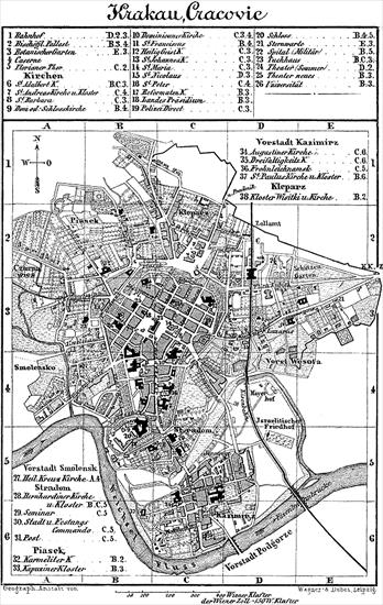 Mapy miast - Rok 1882, plan Krakowa..png