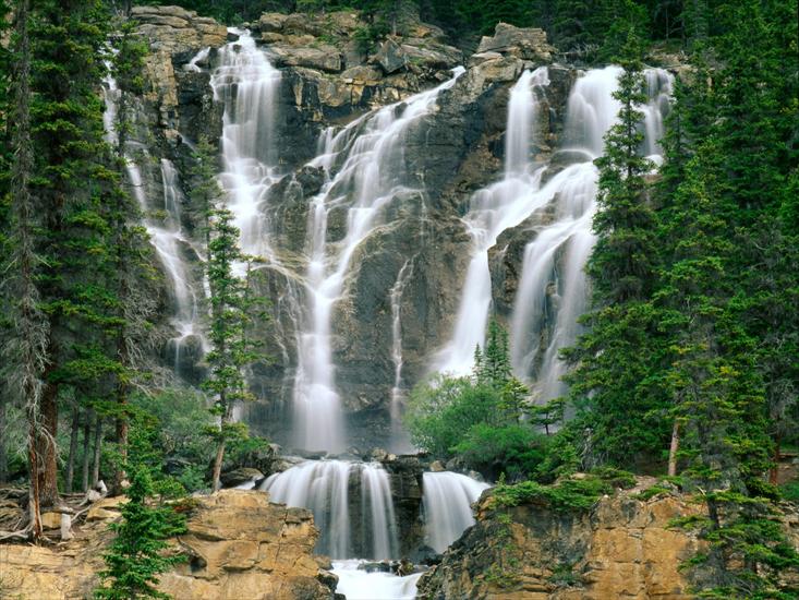 Krajobrazy - Tangle Creek Falls, Jasper National Park, Canada.jpg