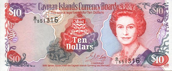 Cayan Islands - CaymanIslandsP18-10Dollars-1996-donated_f.jpg
