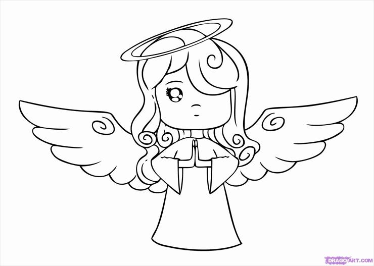 Anioły i Aniołki - Aniołki - kolorowanka 8.GIF