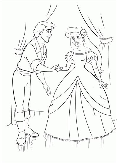 DISNEY Księżniczki - Księżniczki Disneya Ariel - kolorowanka 14.GIF