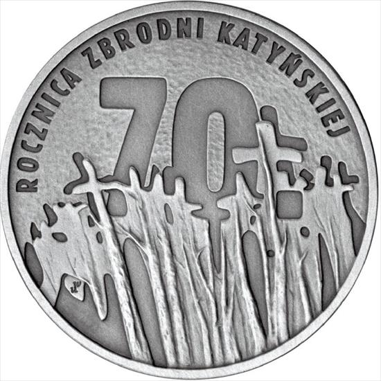Monety Okolicznościowe 10 i 20 zł Srebrne Ag - 2010 - 70. rocznica zbrodni katyńskiej.JPG