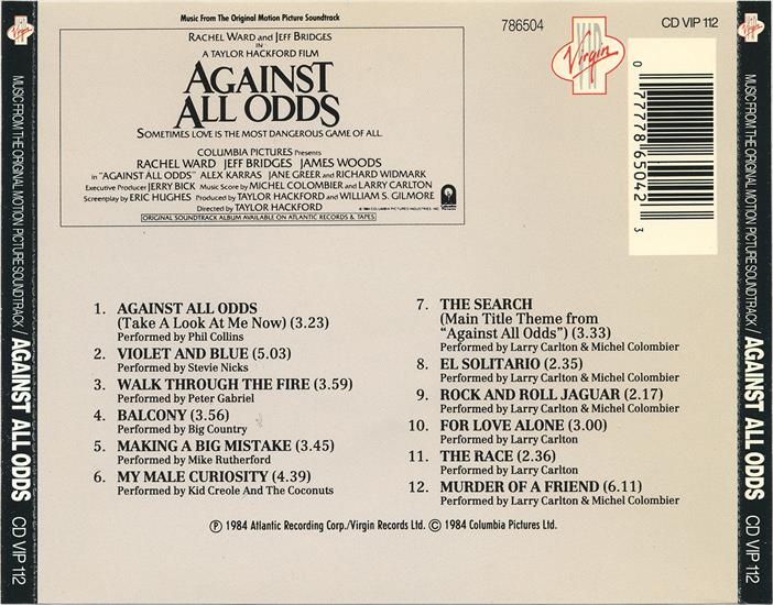 1984 Against All Odds Soundtrack 320 - Back.jpg