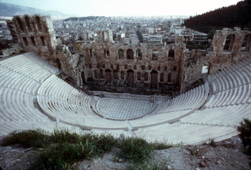 ATHENS - Athens, Greece, Odeon of Herodus Atticus, Acropolis.jpg