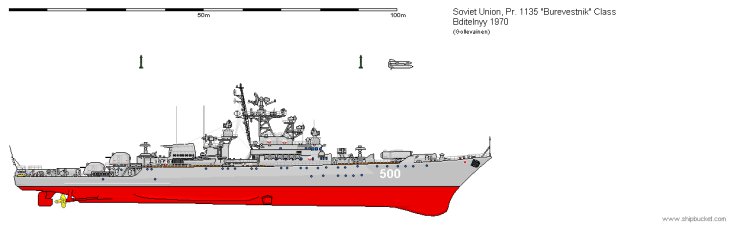 Okręty po 1945 - ROS SKR Pr. 1135 Bditelnyy 1970 Burevestnik class.pngoriginal