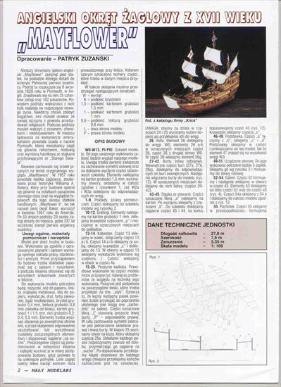 Mały Modelarz 2001.03 - Angielski Okręt Żaglowy z XVII wieku Mayflower - B.jpg