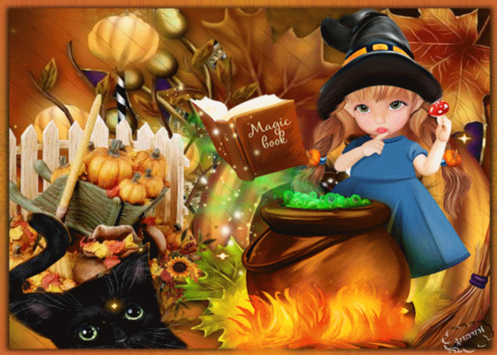 halloween - Mała czarodziejka.gif
