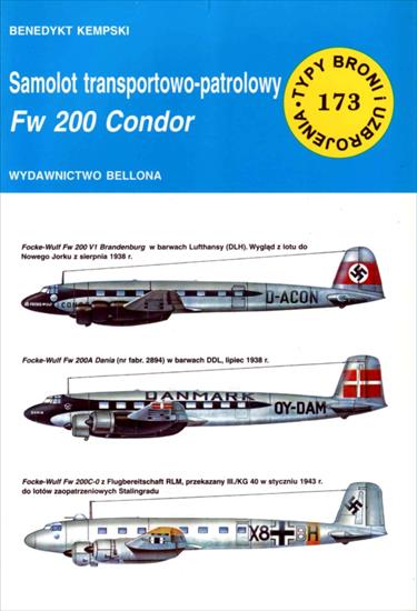 Typy Broni i Uzbrojenia - TBiU-173-Samolot transportowo-patrolowy Fw-200 Condor.jpg