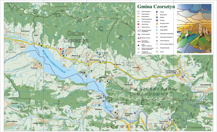 Mapy turystyczne i przewodniki - Gmina Czorsztyn Mapa Turystyczna b. dokładna.jpg